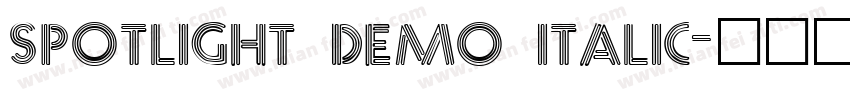 Spotlight DEMO Italic字体转换
